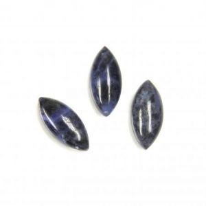 Cabochon, 15x7mm Navette:Sodalite