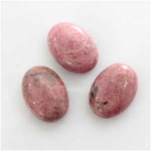 Cabochon, 18x13mm Oval:Rhodonite