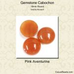 Cabochon, 18mm Round:Pink Aventurine [ea]