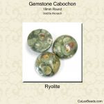 Cabochon, 18mm Round:Ryolite [ea]