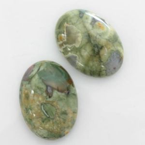 Cabochon, 25x18mm Oval:Ryolite