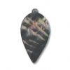 Mother of Pearl:40x25mm Leaf Beads, Grey [16"]