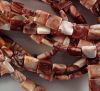 Gemstone:14mm Flat Square, Red Zebra Jasper [16" Strand]