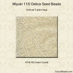 Delica 11/0:0109 Cream Crystal, AB [5g]