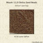 Delica 11/0:0118 Saffron, Luster Transparent [5g]