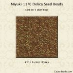 Delica 11/0:0119 Honey, Luster Transparent [5g]