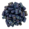 Brick Beads 3x6mm 2-Hole:Blue, Iris Matte [50]