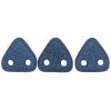 Czech Glass 6mm 2-Hole CzechMate Triangle Beads:Metallic Suede Blue [10g]