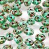 SuperDuo Beads, 2.5x5mm Aquamarine Picasso [10g]