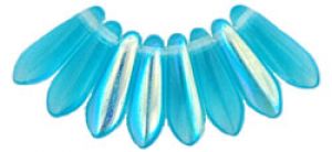 Dagger Beads 3x10mm Aquamarine, AB [100]