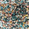 SuperDuo Beads, 2.5x5mm Aquamarine Apollo Gold [10g]
