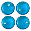 Czech Glass 6mm Lentil Beads:Capri Blue [50]