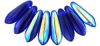 Dagger Beads 3x10mm Cobalt, AB [100]