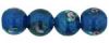 Czech Glass Lampwork Flower Beads:Cobalt [ea]