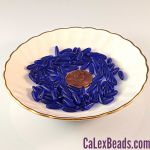 Dagger Beads:3x10mm Cobalt, Matte [100]