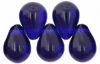 Teardrop Bead:8x6mm Cobalt, Transparent [50]