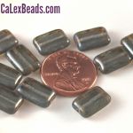 Rectangle Bead:8x12mm Montana Blue, Picasso [10]