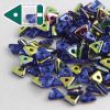 Czech Glass 4.6x3.1mm Tri Beads:Sapphire Vitrail [10g]