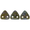 Czech Glass 6mm 2-Hole CzechMate Triangle Beads:Sapphire Copper Picasso [10g]