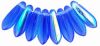 Dagger Beads 3x10mm Sapphire, AB [100]