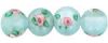 Czech Glass Lampwork Flower Beads:Light Sapphire [ea]