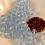 Bicone Beads:6mm Light Sapphire, Matte [50]