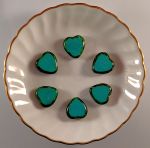 Heart Table Cut Beads 15mm:Turquoise Picasso [6]