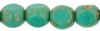 Fire Polished 6mm Antique Style Triangle Beads:Turquoise Picasso [25]