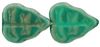 Leaf Beads, 8x10mm:Turquoise, Luster [25]
