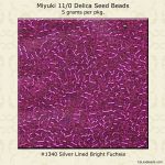 Delica 11/0:1340 Bright Fuchsia, Silver Lined [5g]