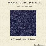 Delica 11/0:0135 Midnight Purple, Metallic [5g]