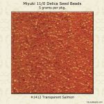 Delica 11/0:1412 Salmon, Transparent [5g]