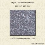 Delica 11/0:1435 Pale Amethyst, Silver Lined [5g]