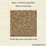 Delica 11/0:1458 Light Honey Opal, Silver Lined [5g]