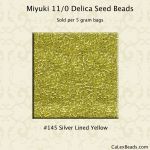 Delica 11/0:0145 Yellow, Silver Lined [5g]