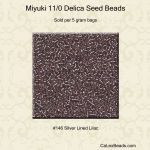 Delica 11/0:0146 Lilac, Silver Lined [5g]
