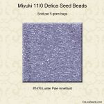 Delica 11/0:1476 Pale Amethyst, Luster Transparent [5g]