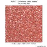 Delica 11/0:1481 Salmon, Luster Transparent [5g]