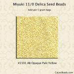 Delica 11/0:1501 Pale Yellow, AB Opaque [5g]