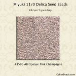 Delica 11/0:1505 Pink Champagne, AB Opaque [5g]