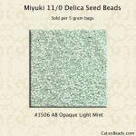 Delica 11/0:1506 Light Mint, AB Opaque [5g]