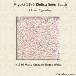 Delica 11/0:1510 Bisque White, Matte Opaque [5g]