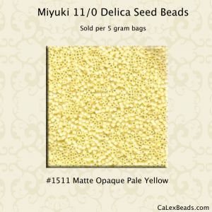 Delica 11/0:1511 Pale Yellow, Matte Opaque [5g]