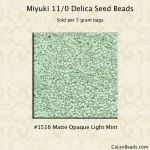 Delica 11/0:1516 Light Mint, Matte Opaque [5g]