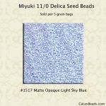 Delica 11/0:1517 Light Sky Blue, Matte Opaque [5g]