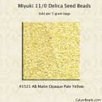 Delica 11/0:1521 Pale Yellow, AB/Matte Opaque [5g]
