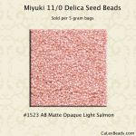 Delica 11/0:1523 Light Salmon, AB Matte Opaque [5g]