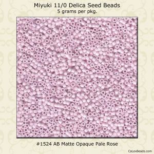 Delica 11/0:1524 Pale Rose, AB Matte Opaque [5g]