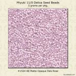Delica 11/0:1524 Pale Rose, AB Matte Opaque [5g]