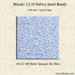 Delica 11/0:1527 Light Sky Blue, AB Matte Opaque [5g]